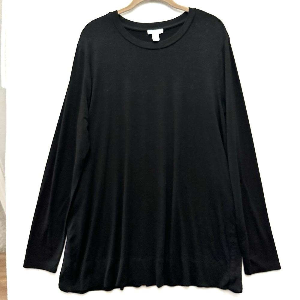 Daily Ritual Women's XL Black Long Sleeve Tunic Top Capsule‎ Staple